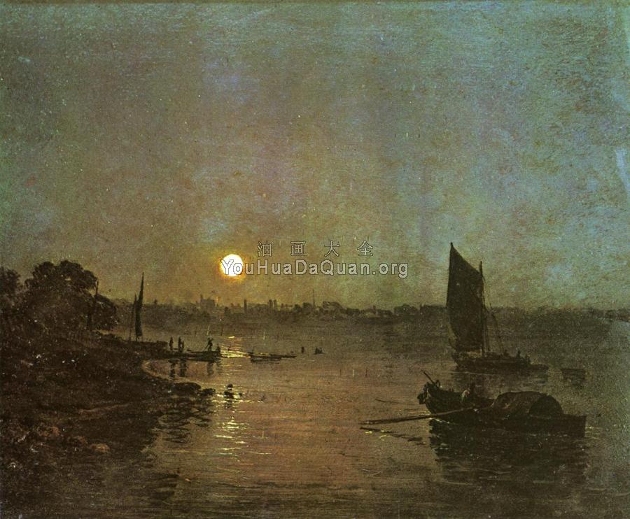 Moonlight, A Study at Millbank - 约瑟夫·玛罗德·威廉·透纳